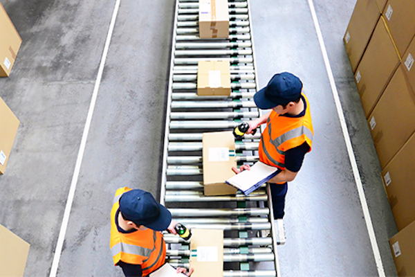 image-of-workers-watching-packages-on-conveyer