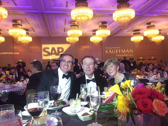 Guests enjoying a gala dinner at an elegant event hosted by SAP and the E