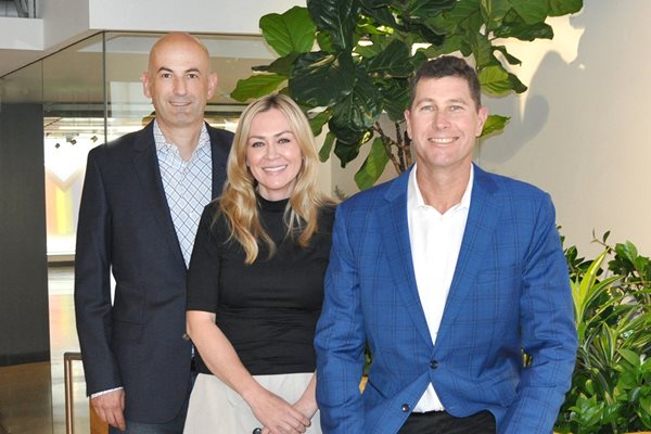 A group photo of Christina Balam, Alberto Pesavento and Gahan Richardson 