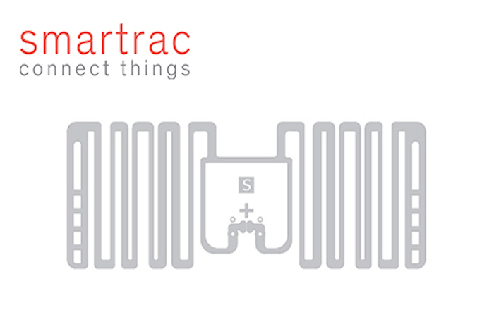 Smartrac Miniweb inlay graphic with 'Smartrac connect things' text, symbolizing advanced RFID technology integration