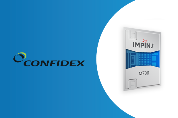 The image showcases a strategic partnership between Impinj and Confidex, highlighting