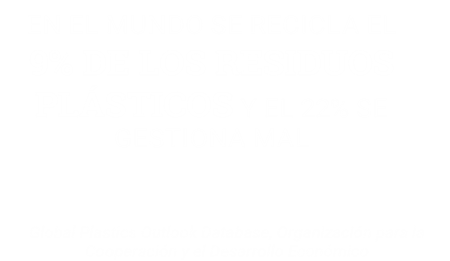 Estadísticas sobre reciclaje: Solo el 9% de residuos plásticos reciclados globalmente y el 22% mal gestionados, según la OCDE