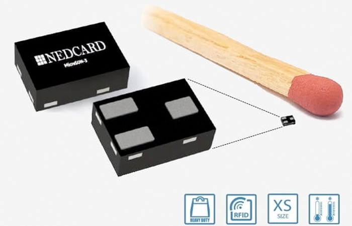 The image displays a pair of advanced Impinj RFID (Radio-Frequency Identification