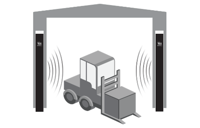 Graphic illustration of inventory management in a warehouse, highlighting efficient organization and stock control, in line with Impinj's user experience focus