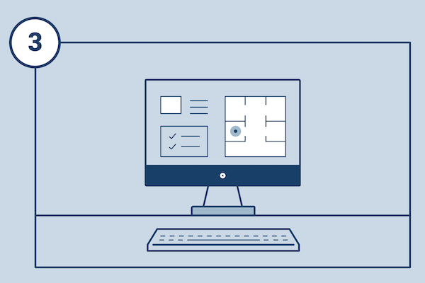 illustration of computer monitor and screens