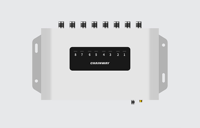 The image showcases a Chainway brand RFID reader, a sophisticated device designed to enhance