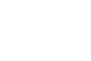 Texte en blanc indiquant 'Plus de 100 milliards d'articles connectés' sur fond noir